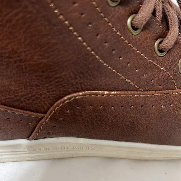 Ben Sherman Boys Booties Brown Leather Hi Tops size 2 - Picture 6 of 9